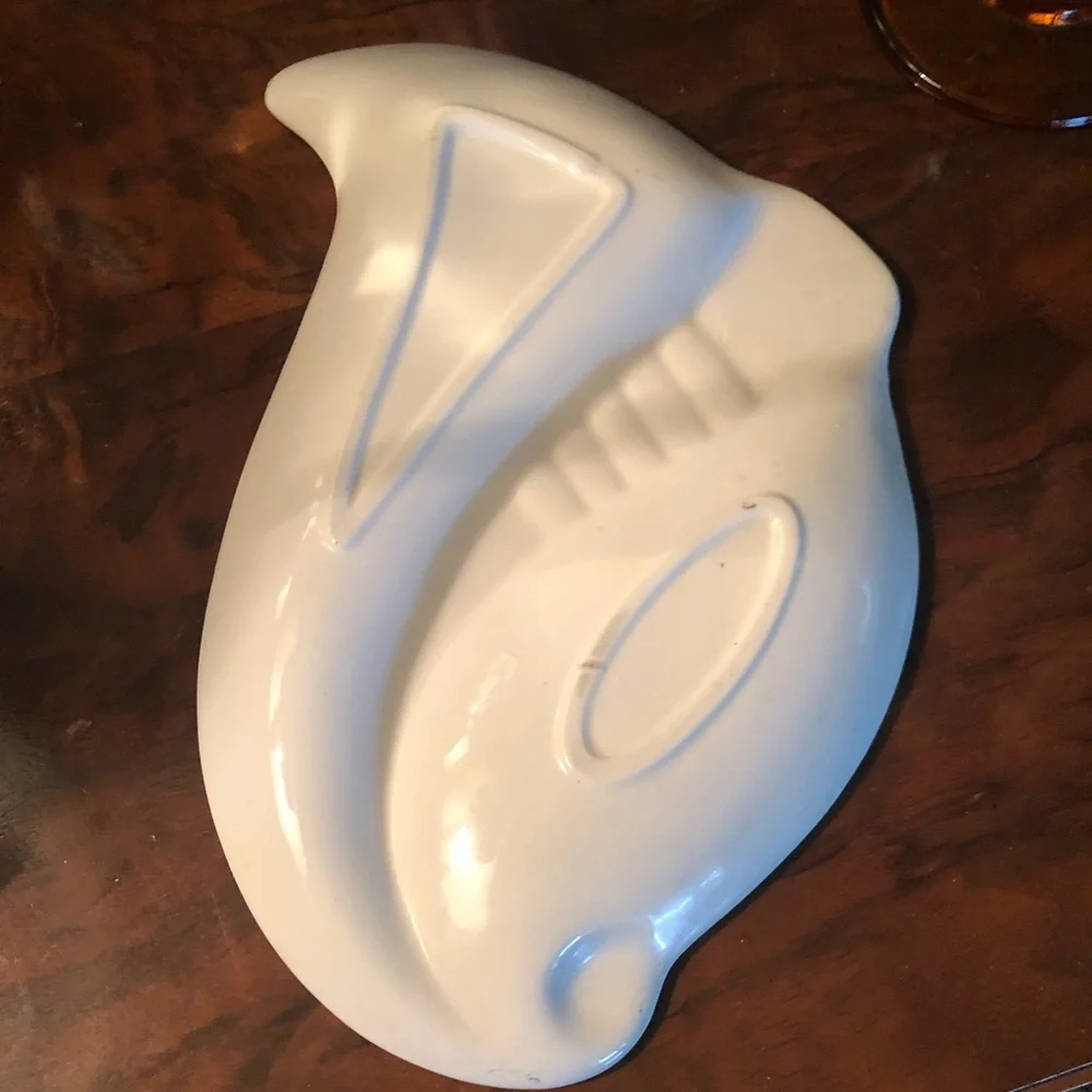 Mid-Century Vintage Gray Pottery AshTray